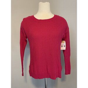 Joie Bright Pink Waffle Knit Wool and Cashmere Blend Sweater, Size XS